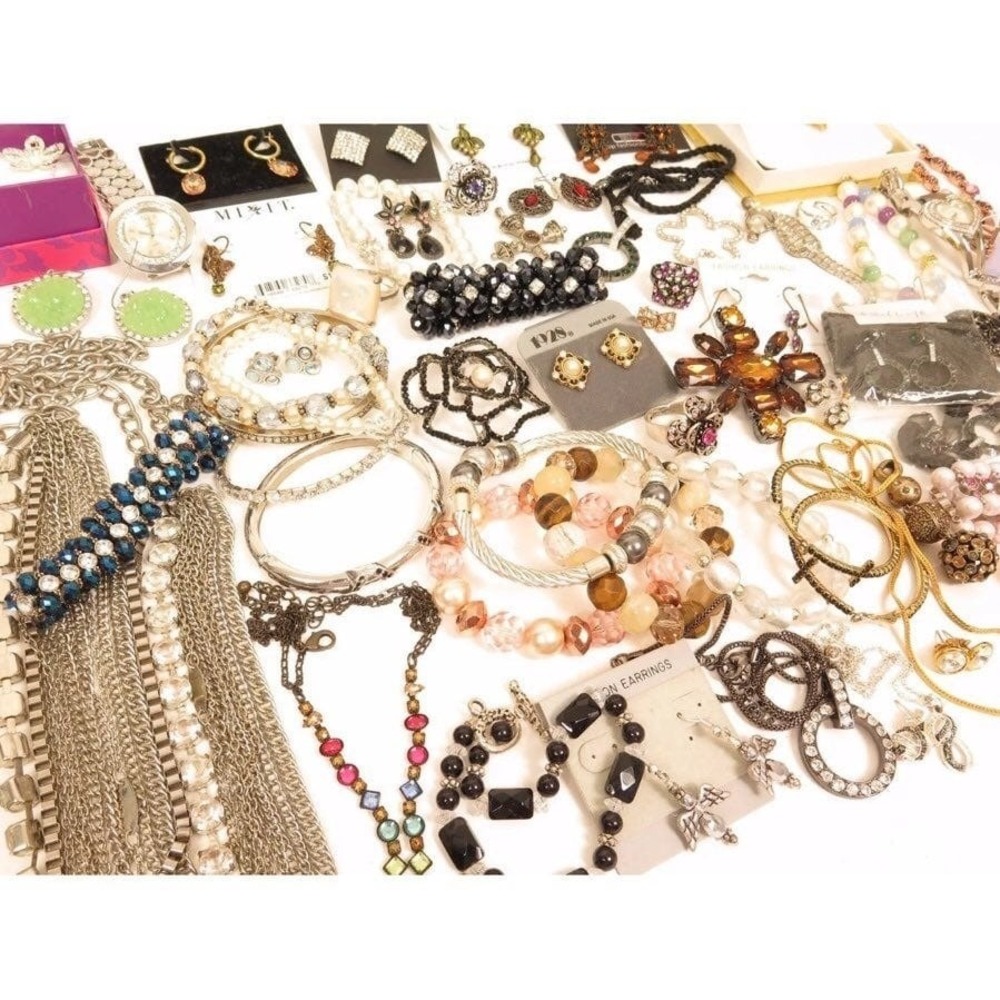 Sparkly Rhinestone Jewelry lot 67pc - Picture 2 of 12